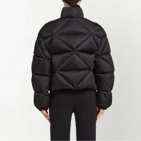 PRADA RE-NYLON GABARDINE CROPPED PUFFER - Picture 4 of 5